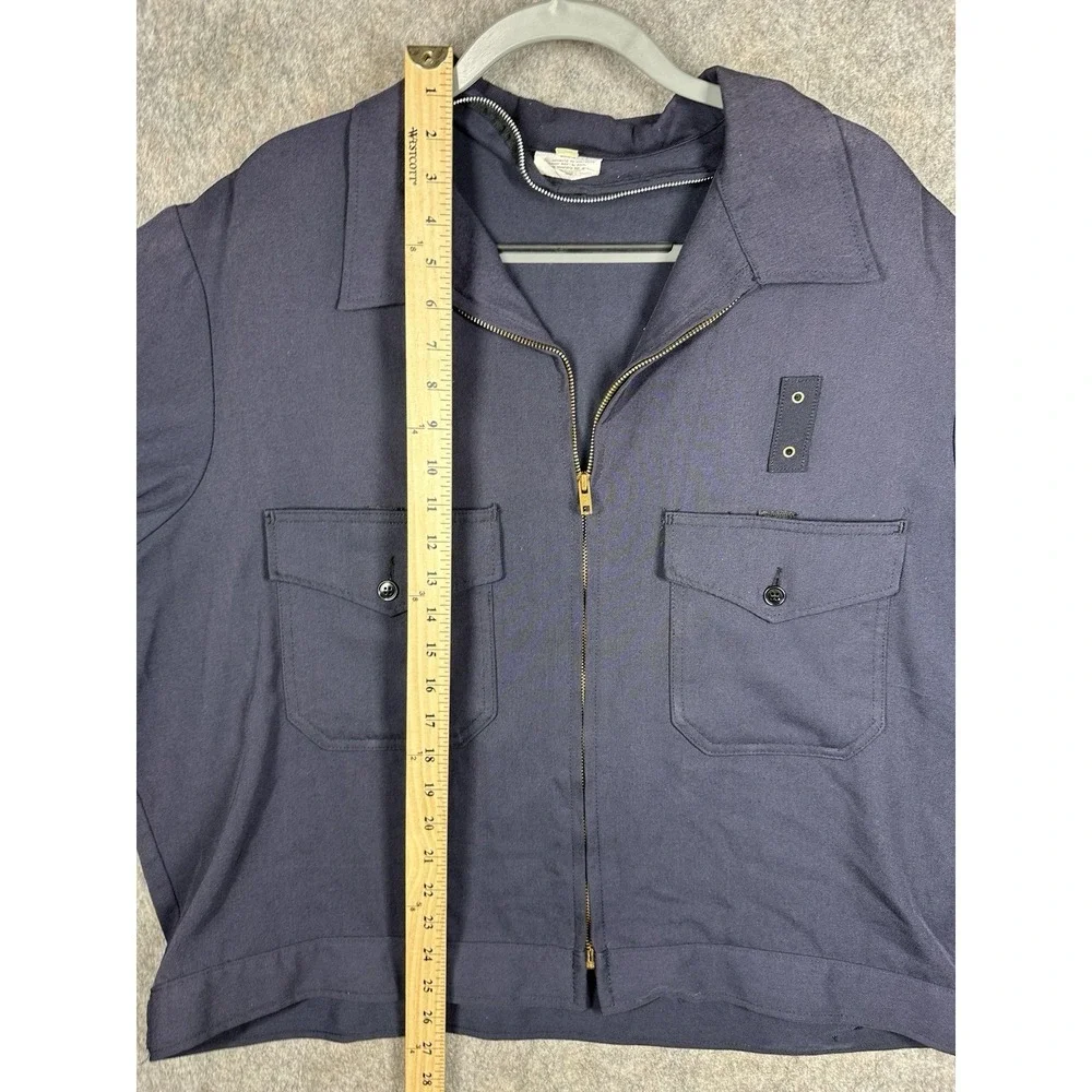 Vintage San‎ Diego Fire Department Jacket Mens 52L Horace Small Navy USA Made